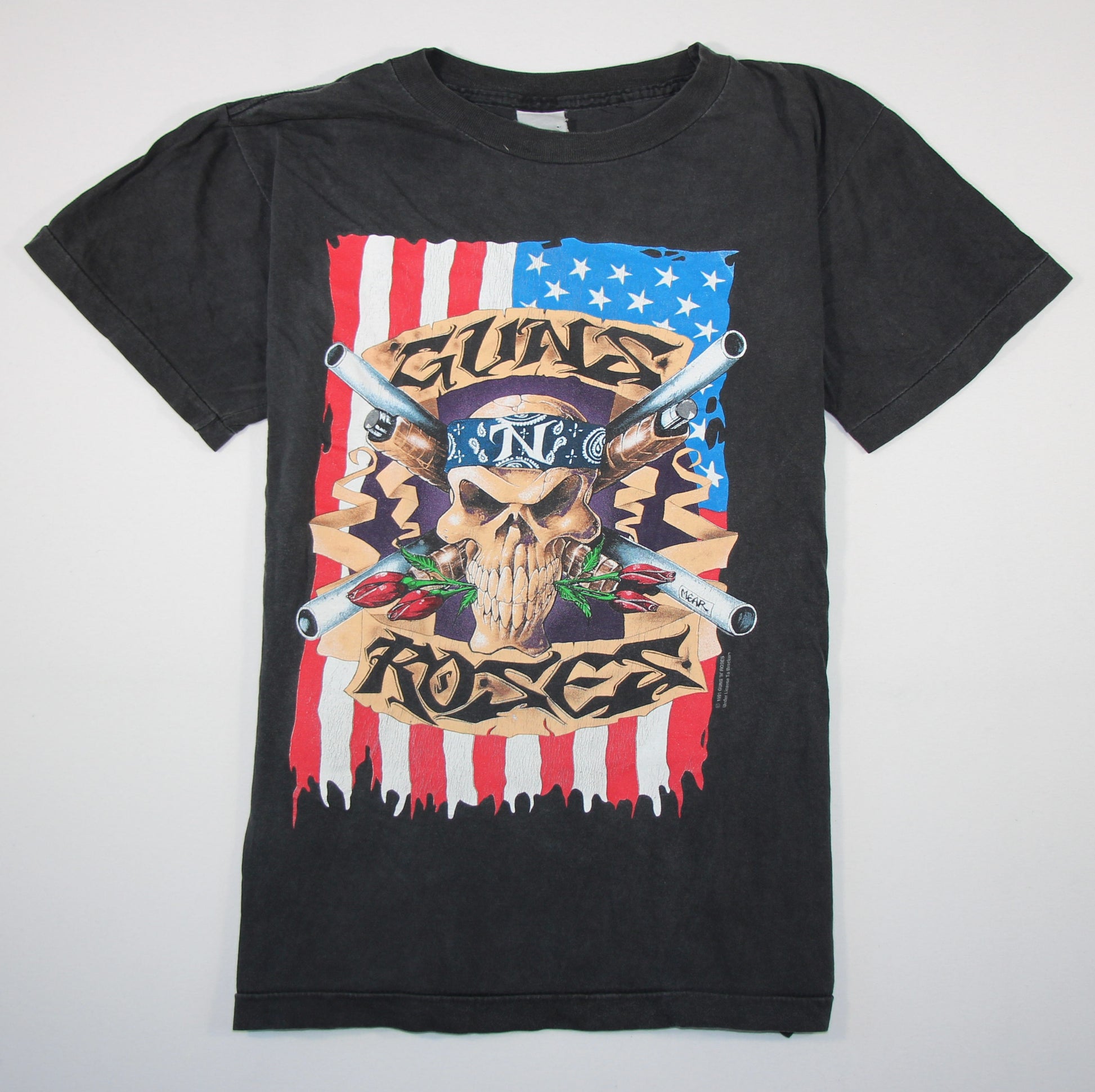 guns n roses american flag 1991 shirt m