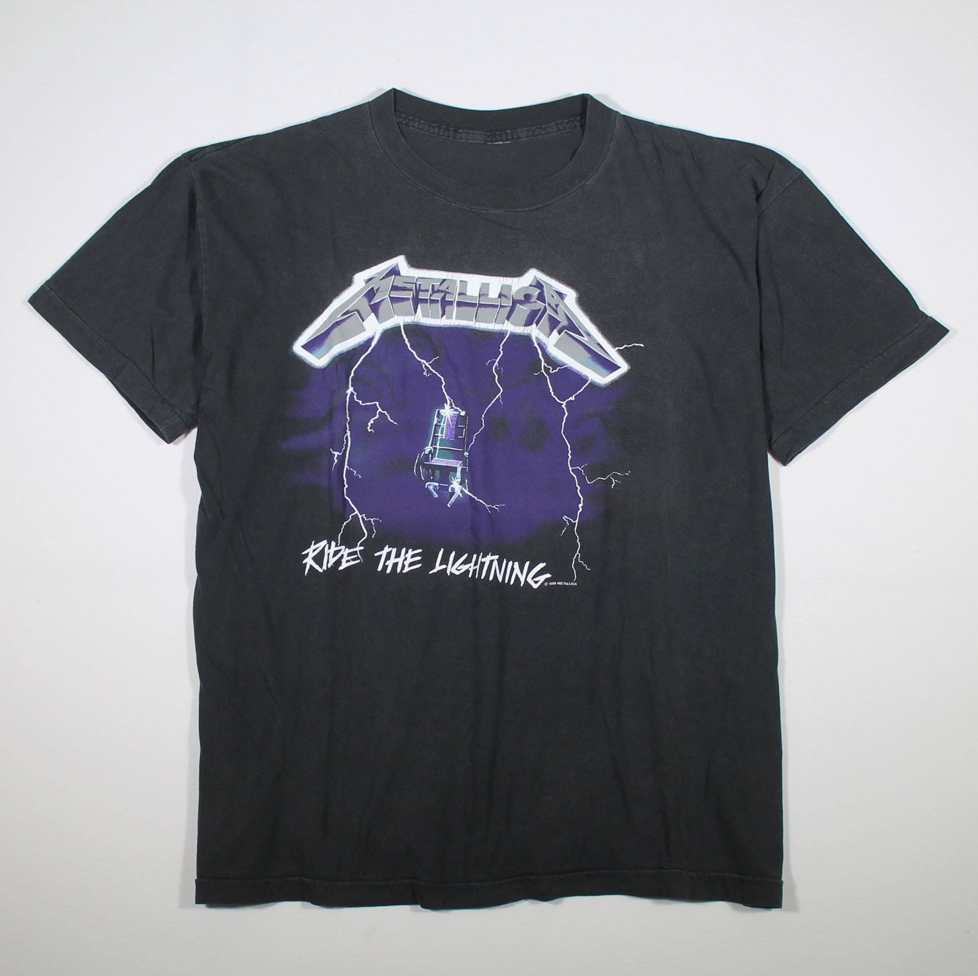 metallica ride the lightning kill em all 1989 vintage shirt xl