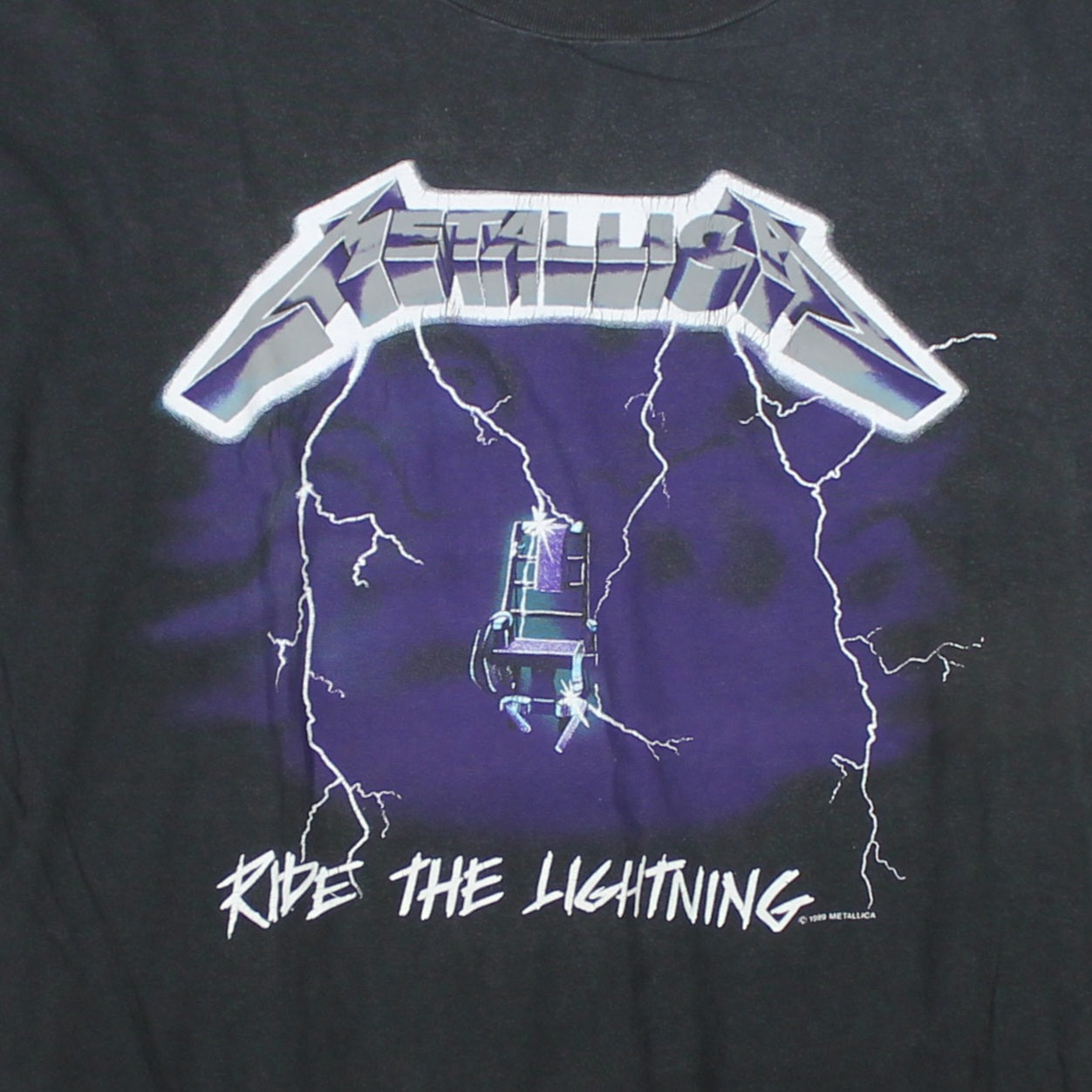 metallica ride the lightning kill em all 1989 vintage shirt xl