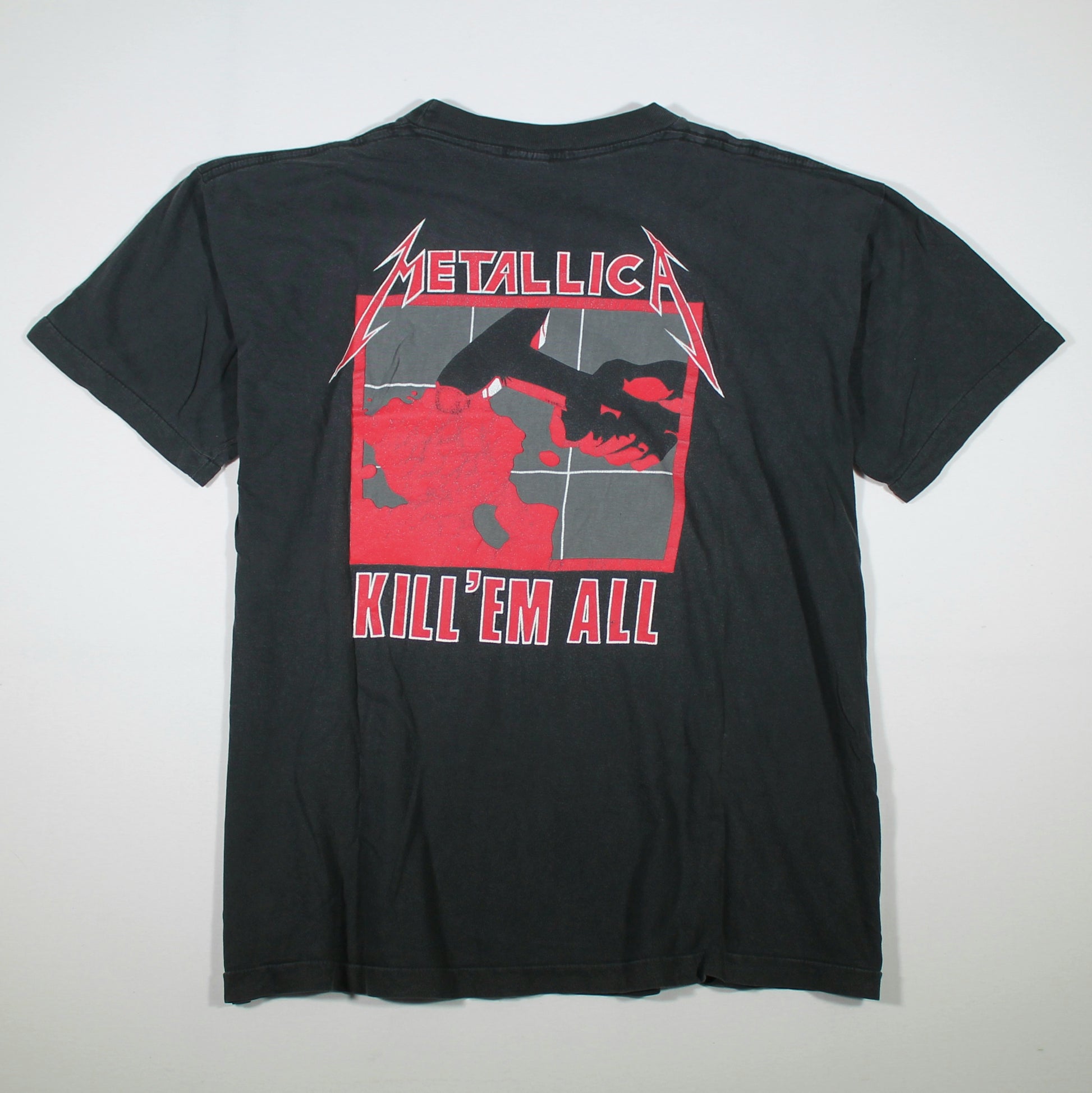 metallica ride the lightning kill em all 1989 vintage shirt xl