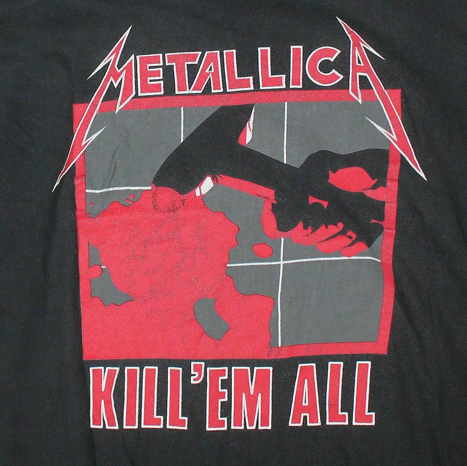 metallica ride the lightning kill em all 1989 vintage shirt xl