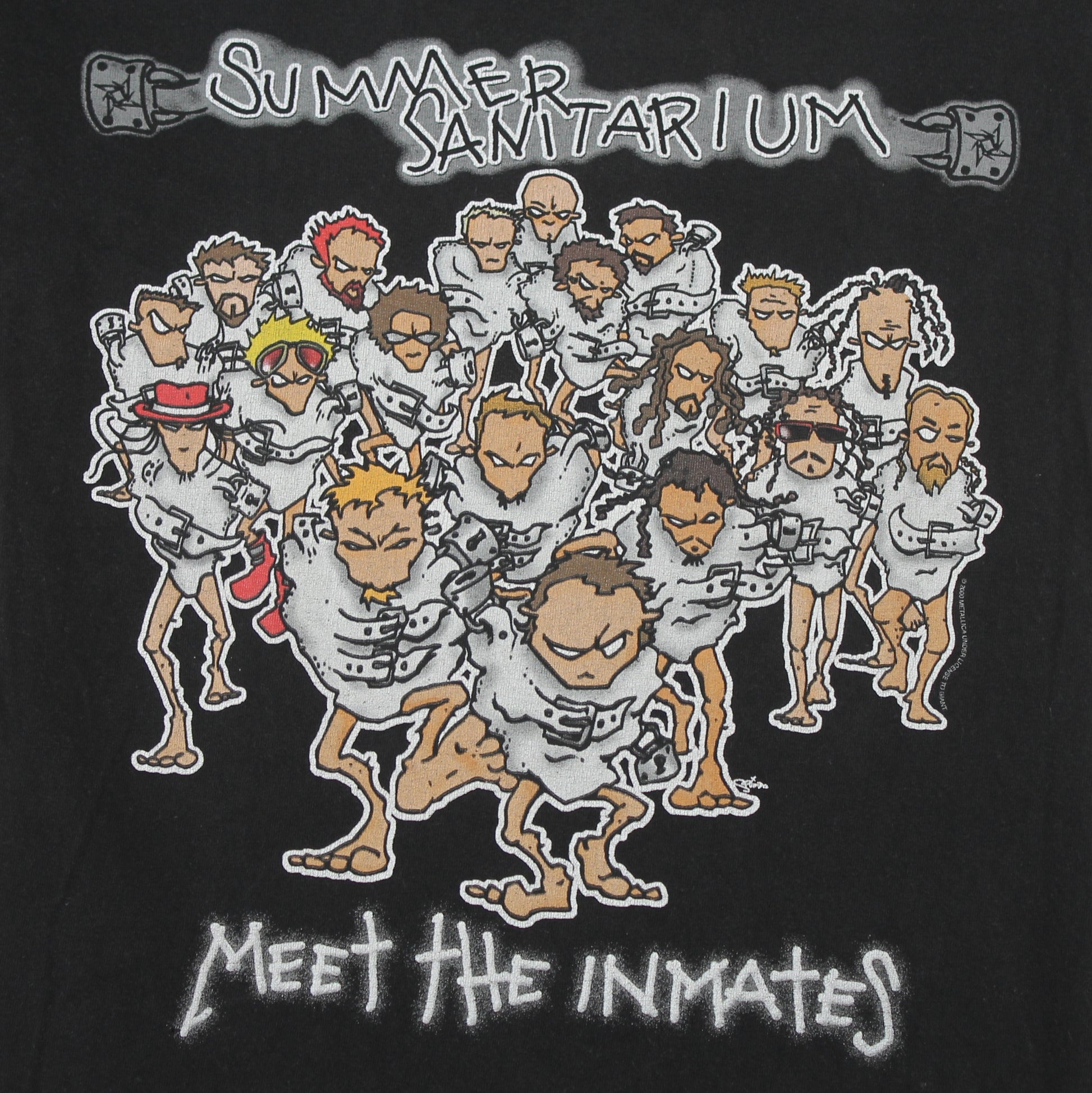 metallica summer sanitarium 2000 shirt l