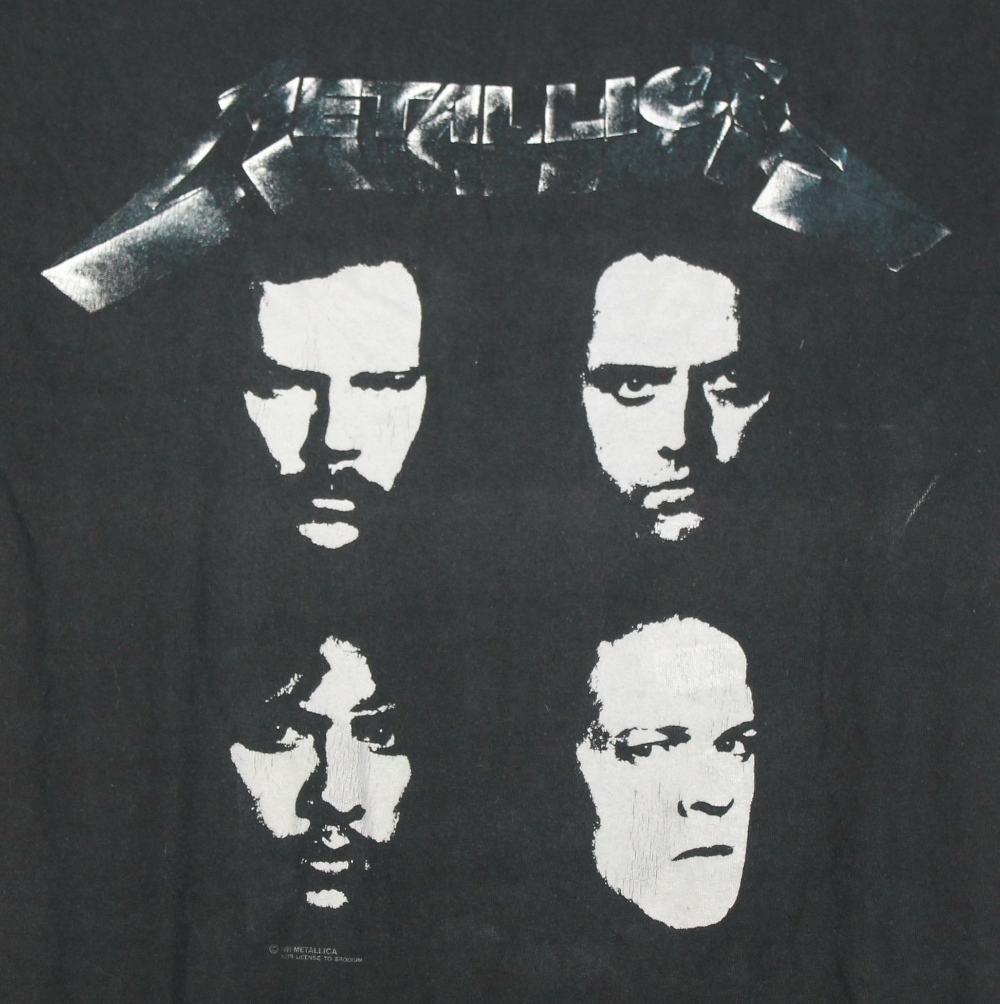 metallica black album us tour 1991 shirt xl