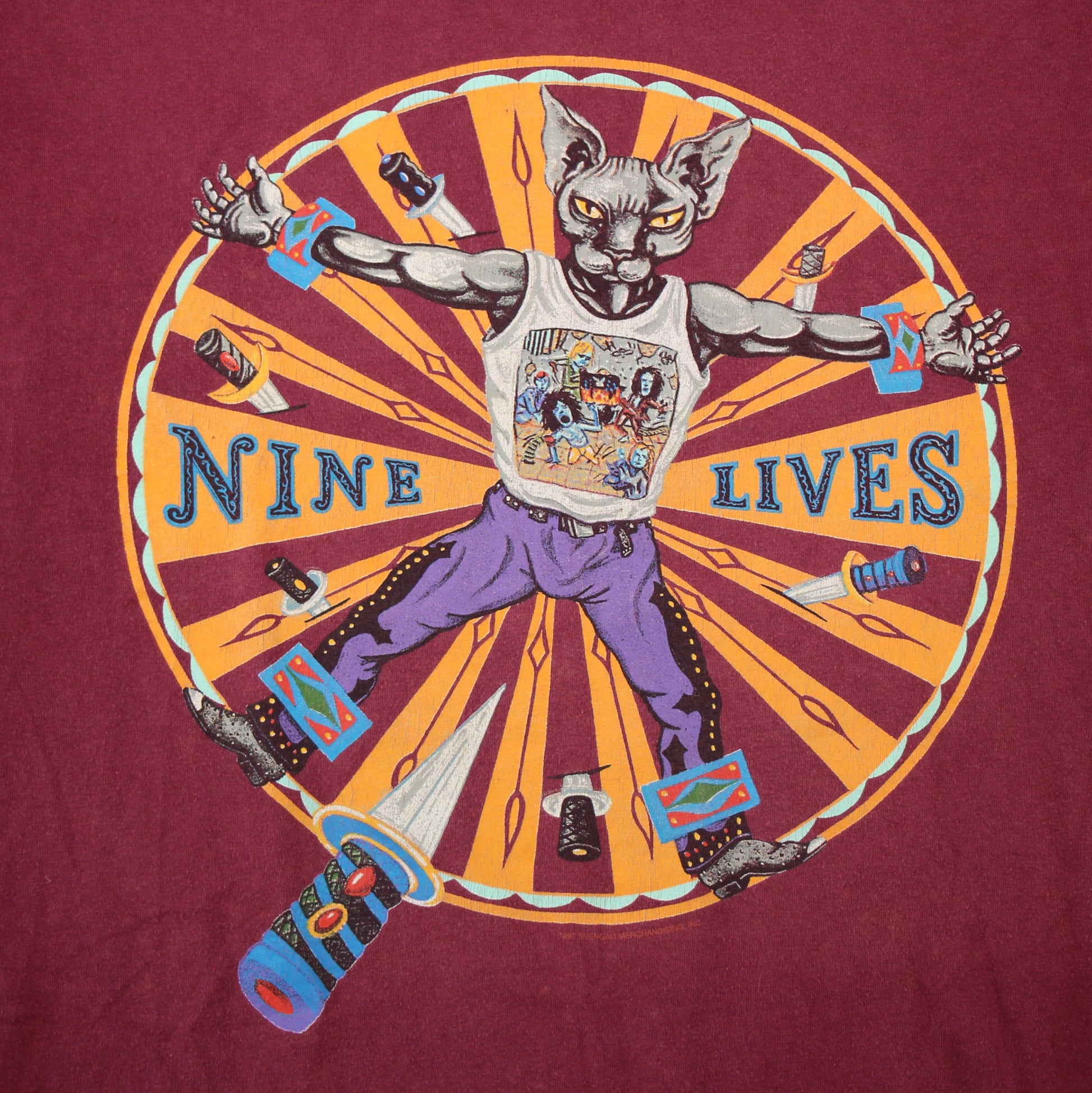 aerosmith nine lives 1997 shirt xl