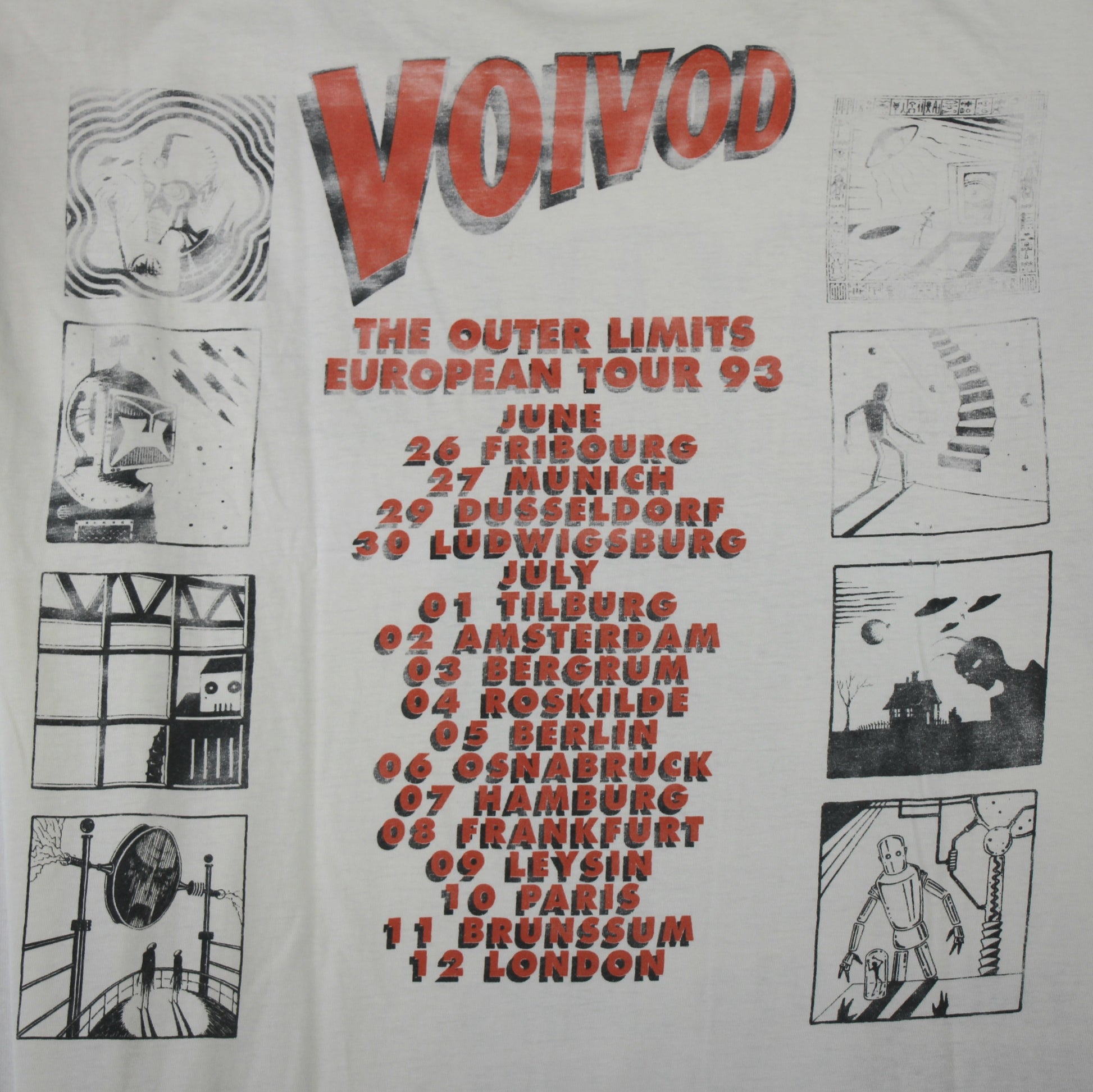 voivod the outer limits european tour 1993 shirt xl