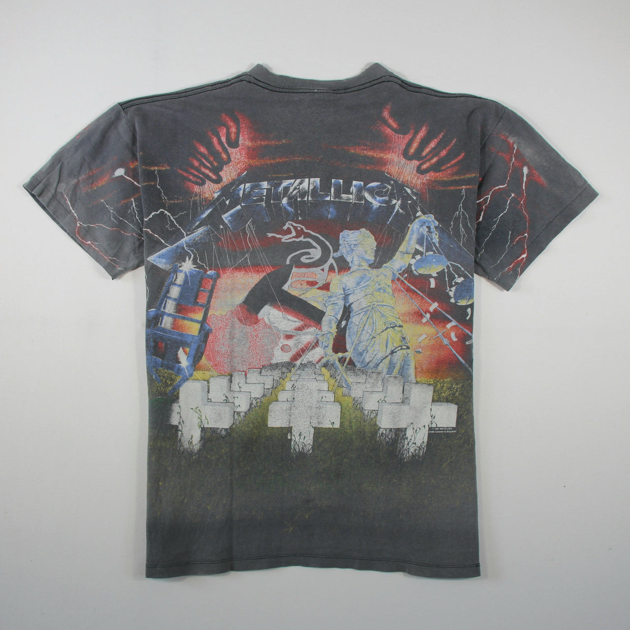 metallica all over print 1991 shirt xl