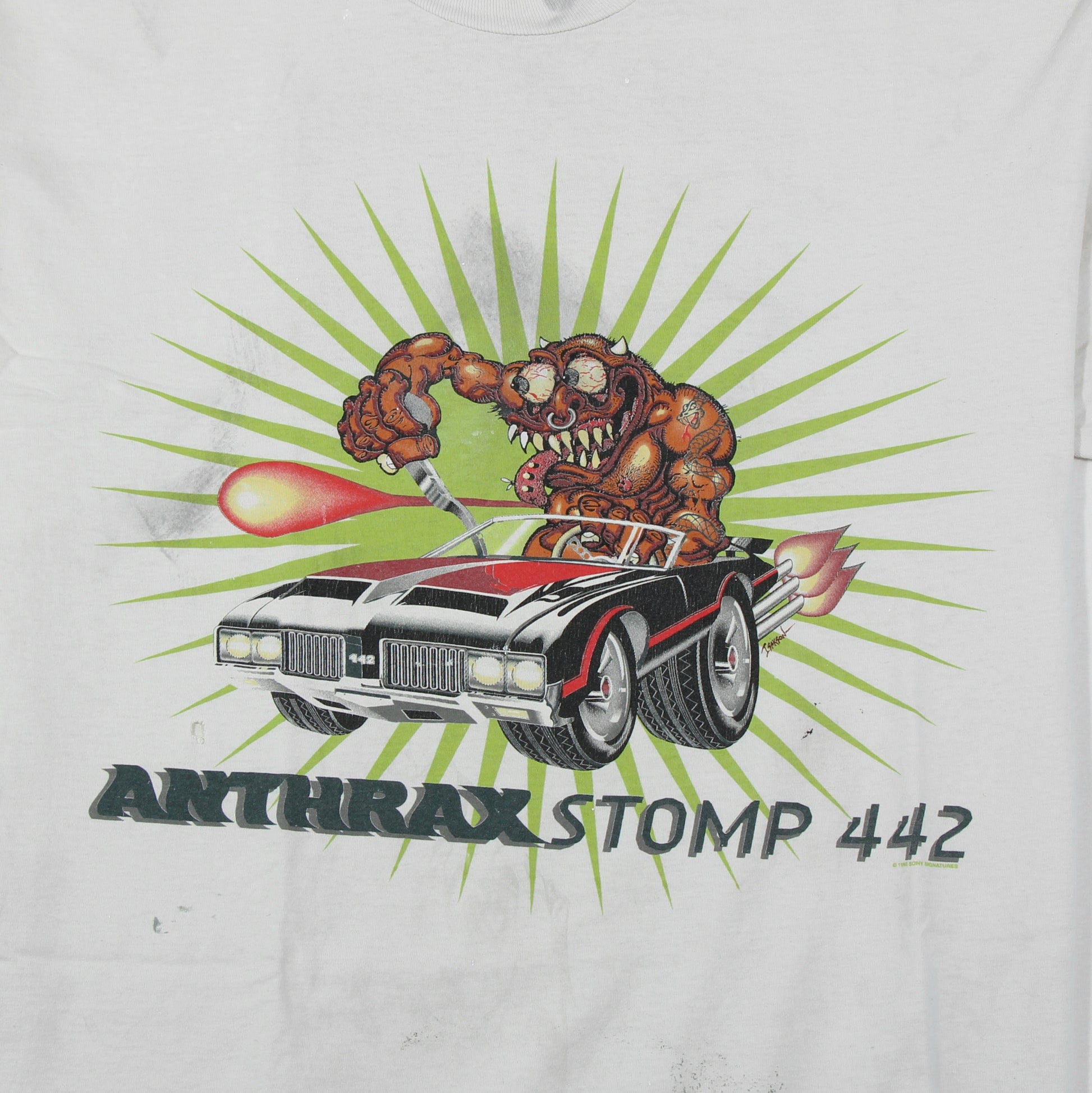 anthrax stomp 1995 vintage shirt l