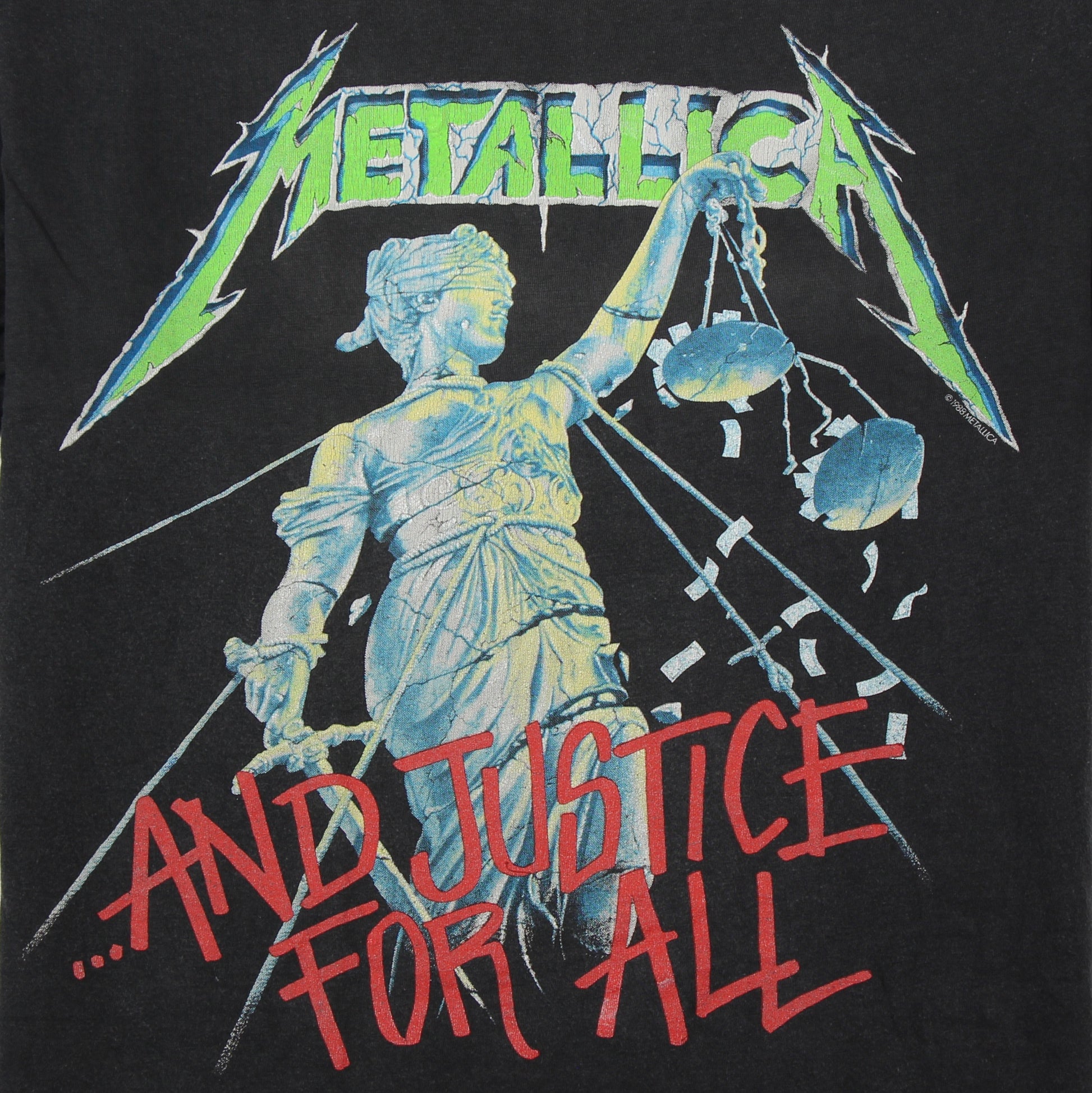 metallica and justice for all 1988 vintage shirt m