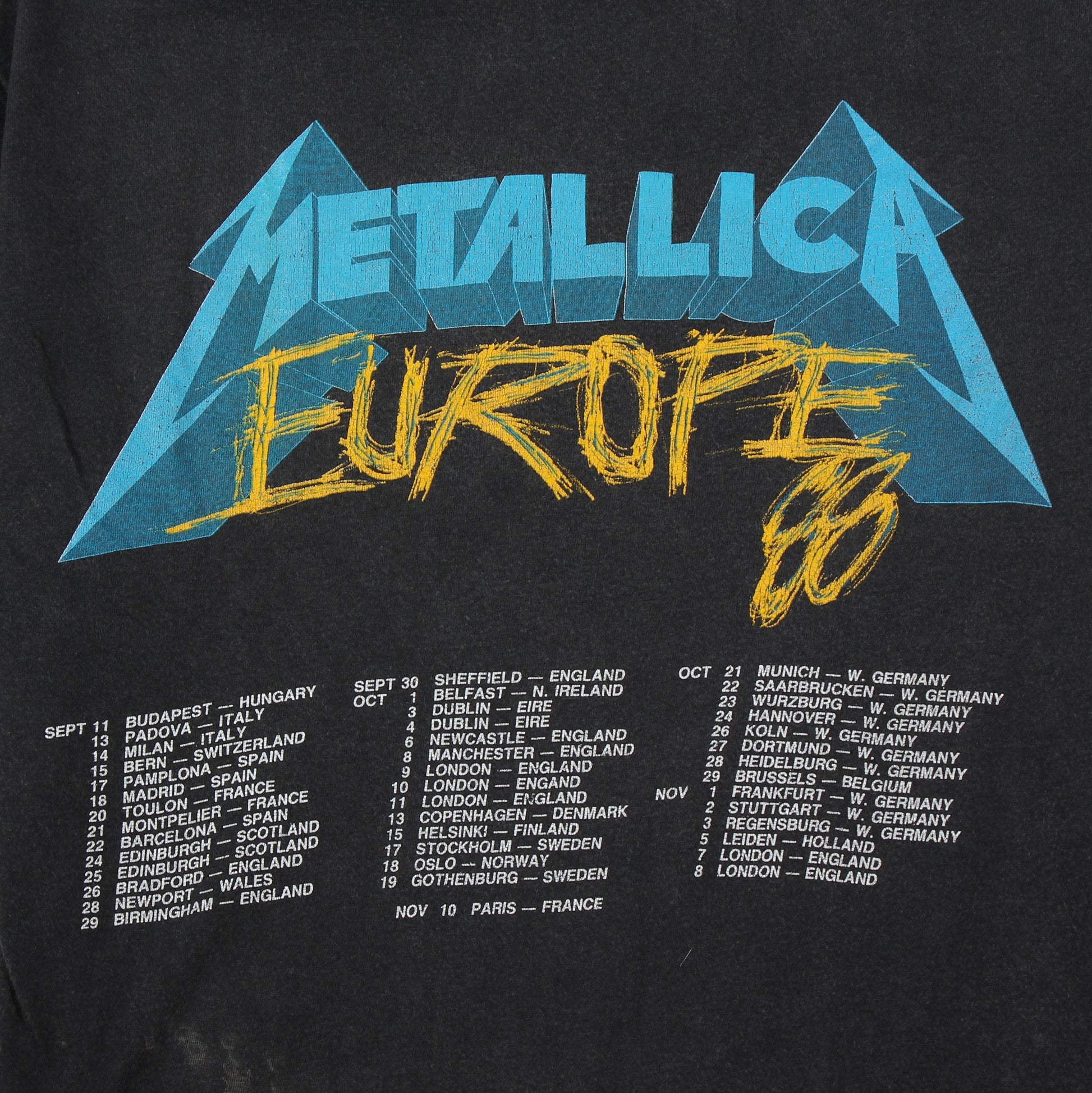 metallica and justice for all 1988 vintage shirt m