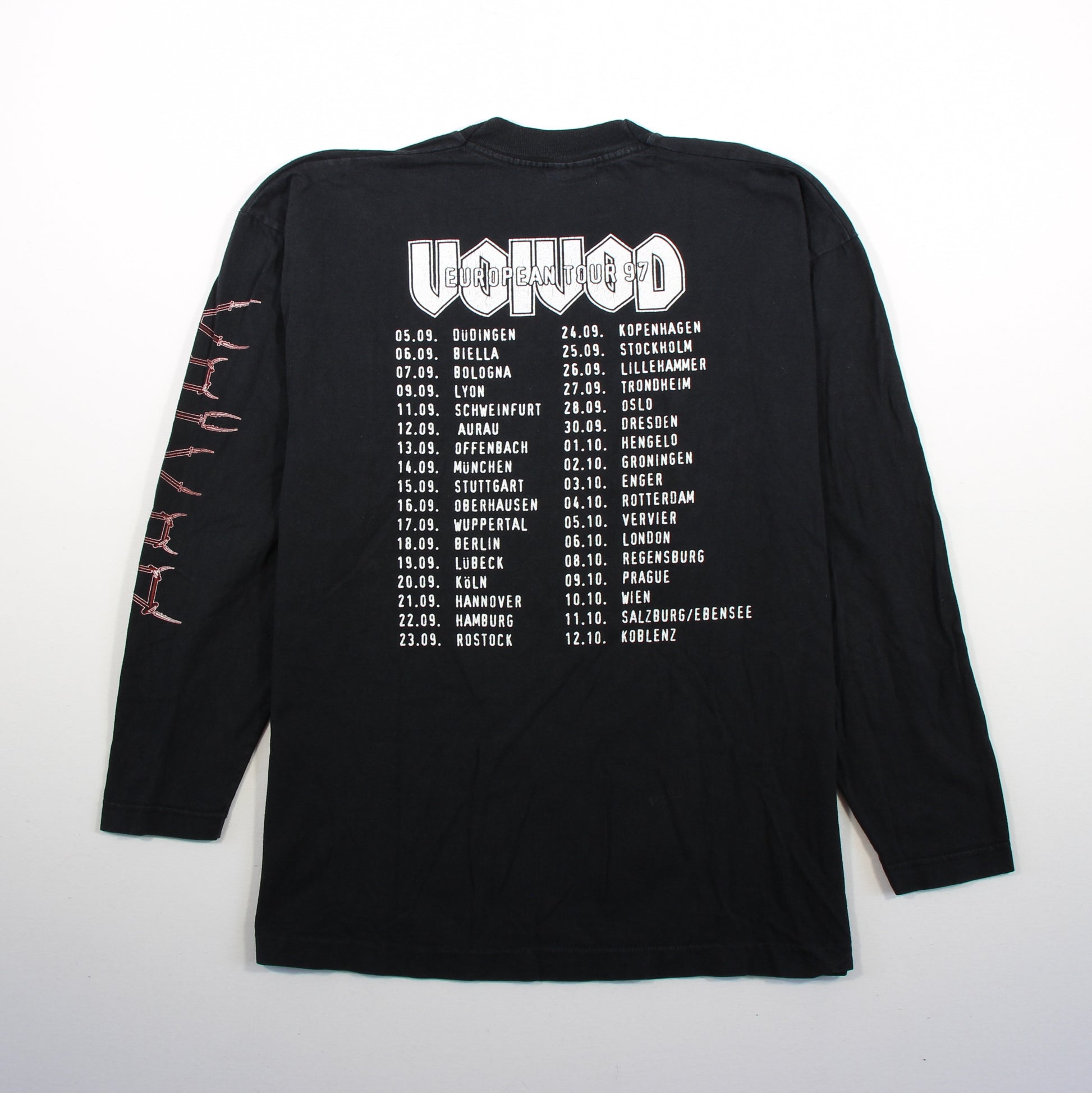 voivod negatron european tour 1997 vintage longleeve xl