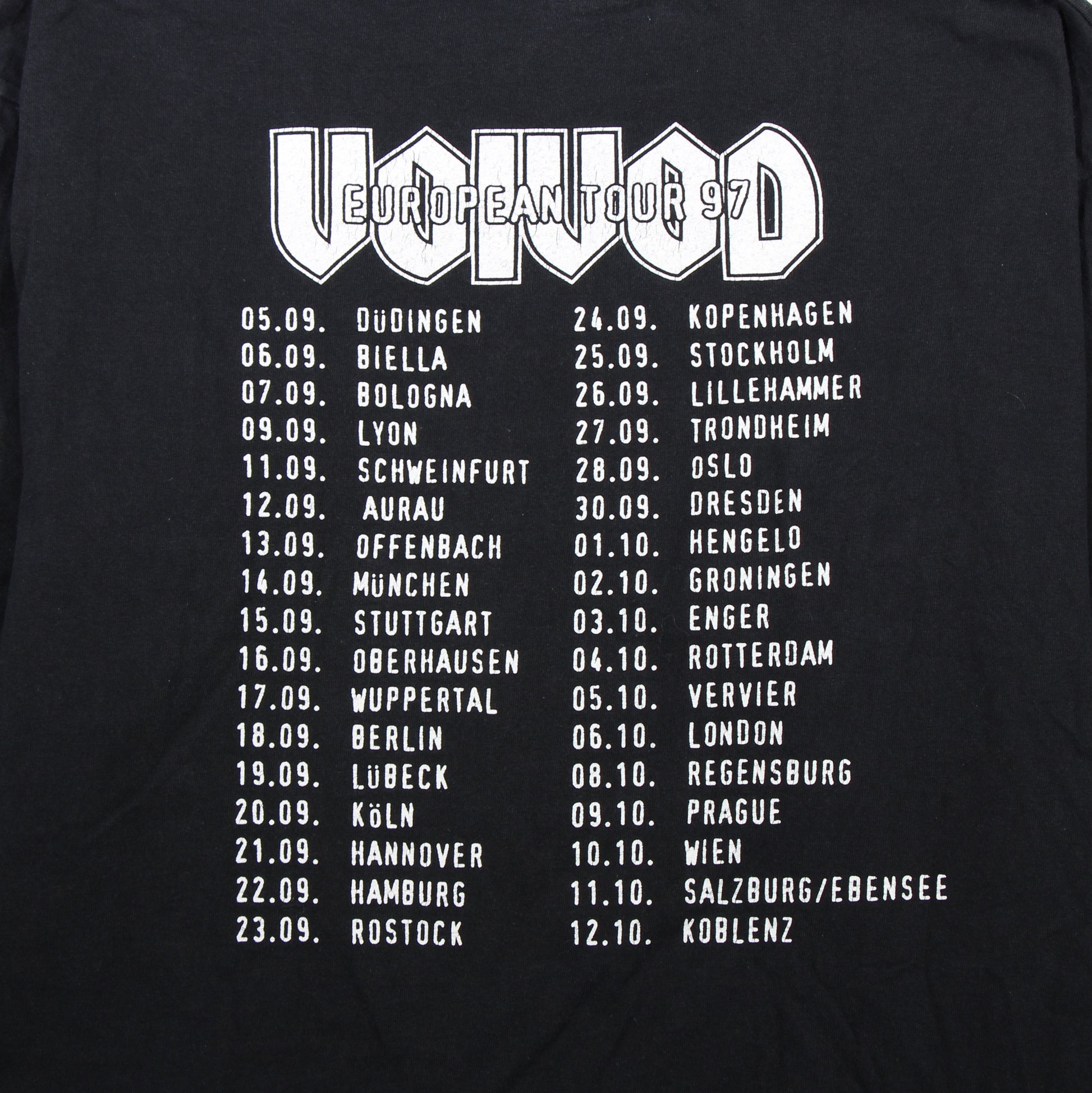 voivod negatron european tour 1997 vintage longleeve xl