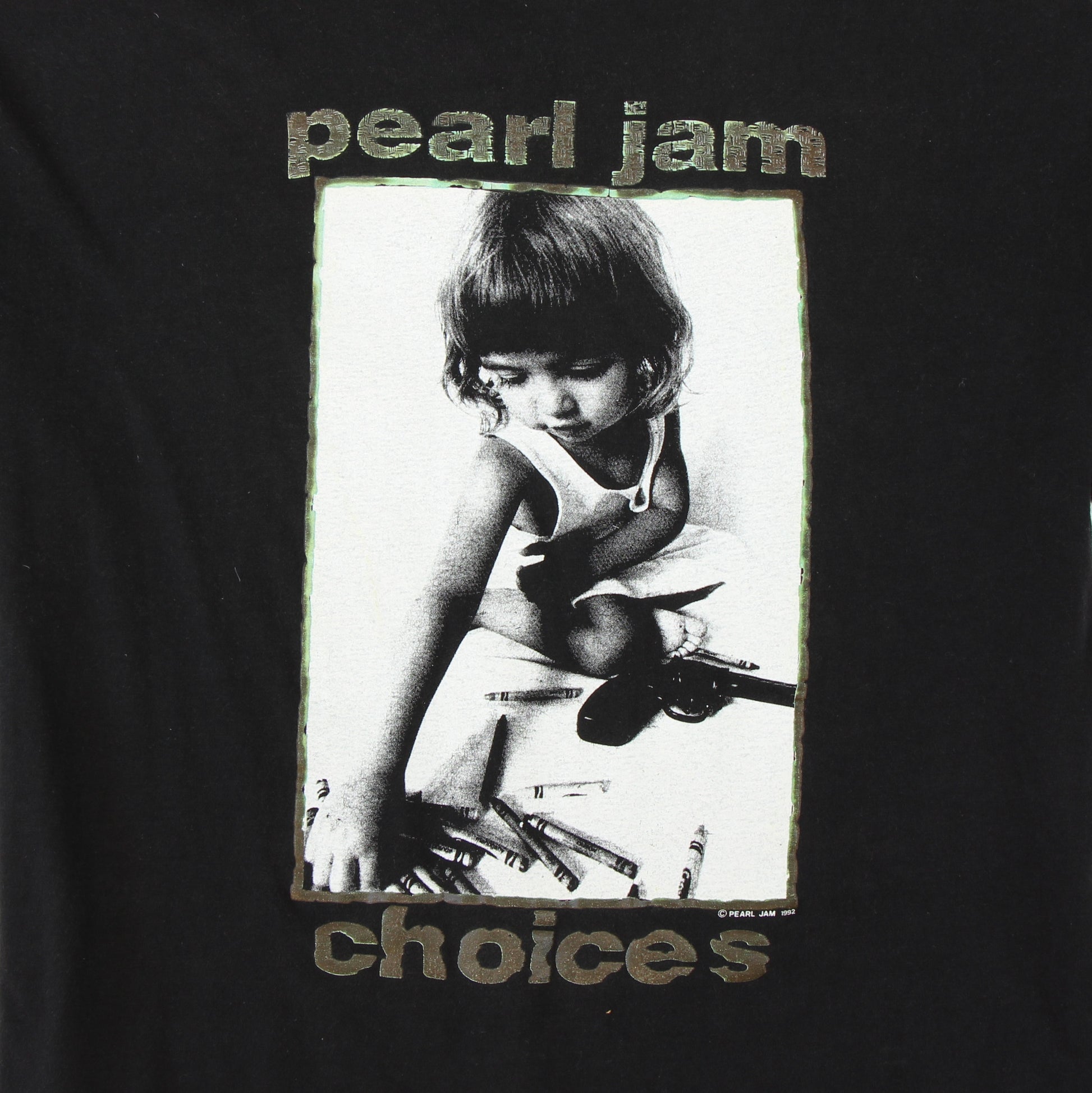 pearl jam choices 1992 vintage shirt xl