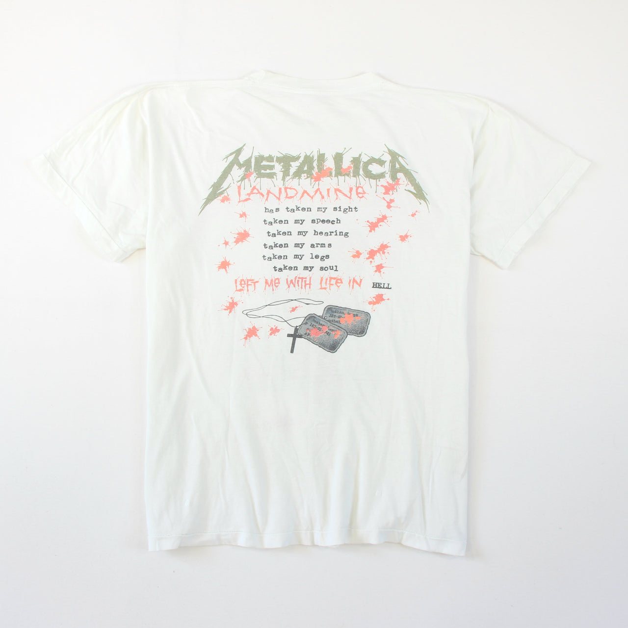 metallica one 1989 vintage shirt xl