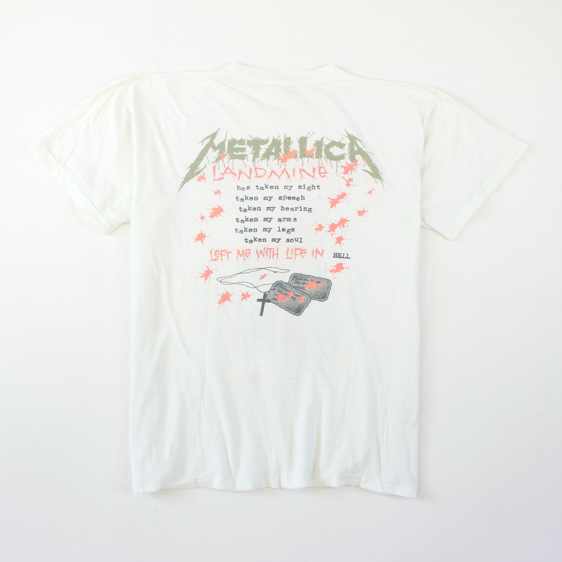 metallica one 1989 vintage shirt xl