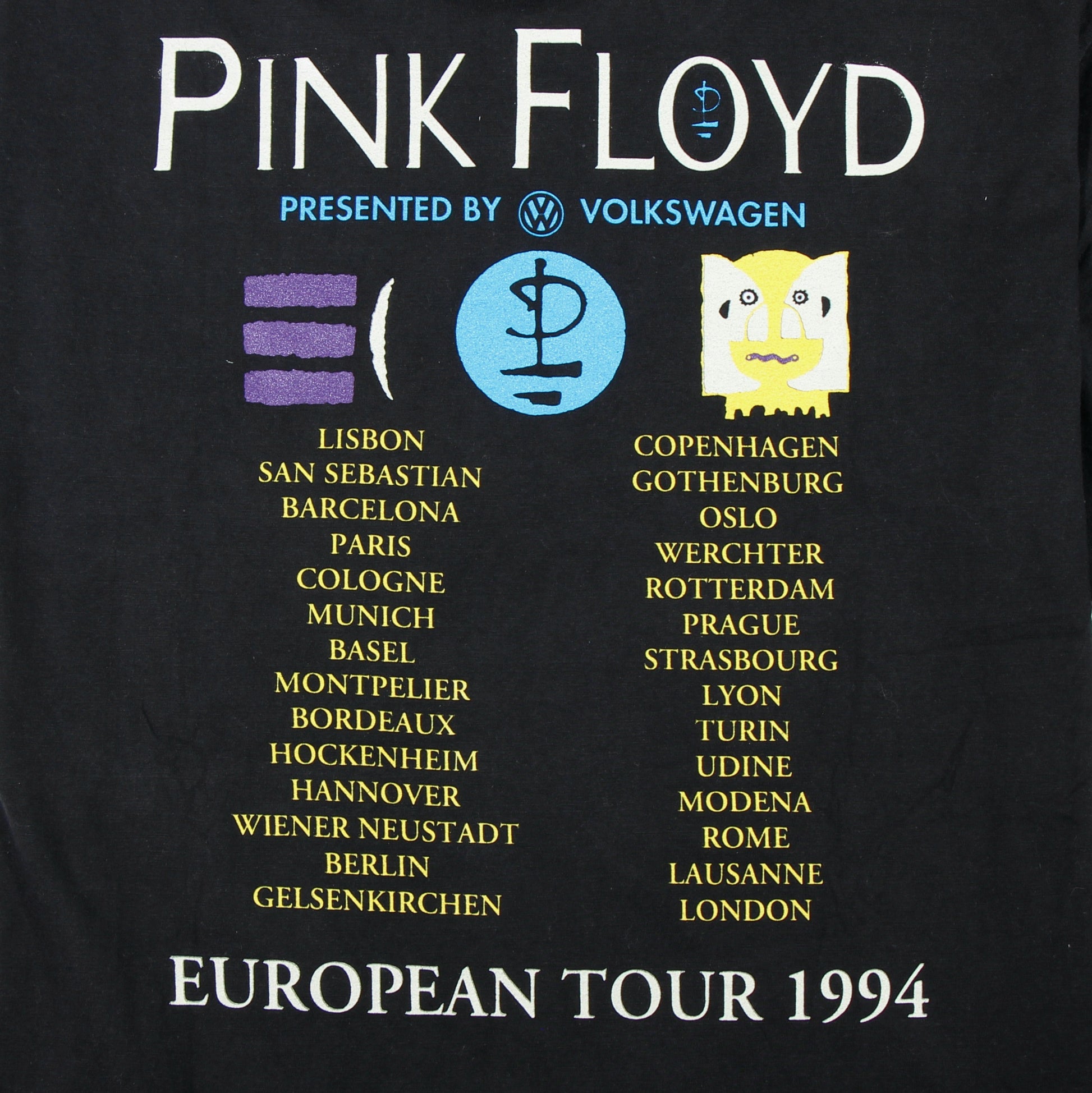 pink floyd division bell tour 1994 vintage band shirt xl