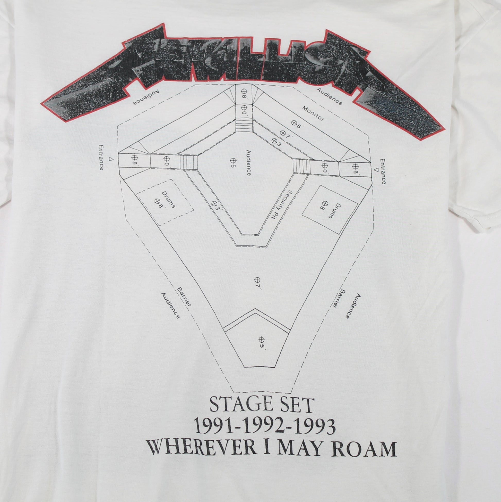 metallica wherever i may roam 1991 shirt l