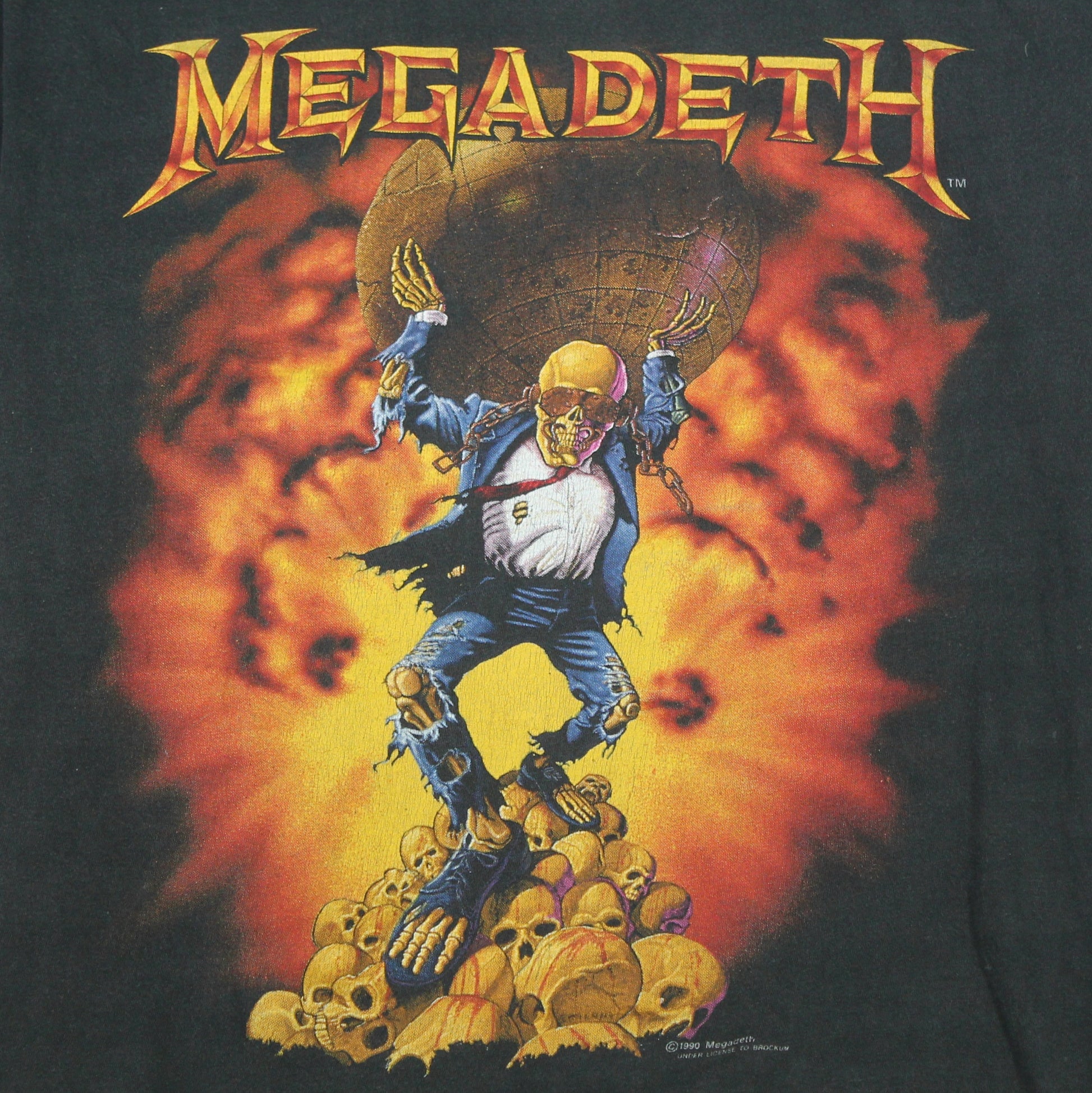 megadeth oxidation of nations world tour 1991 shirt m