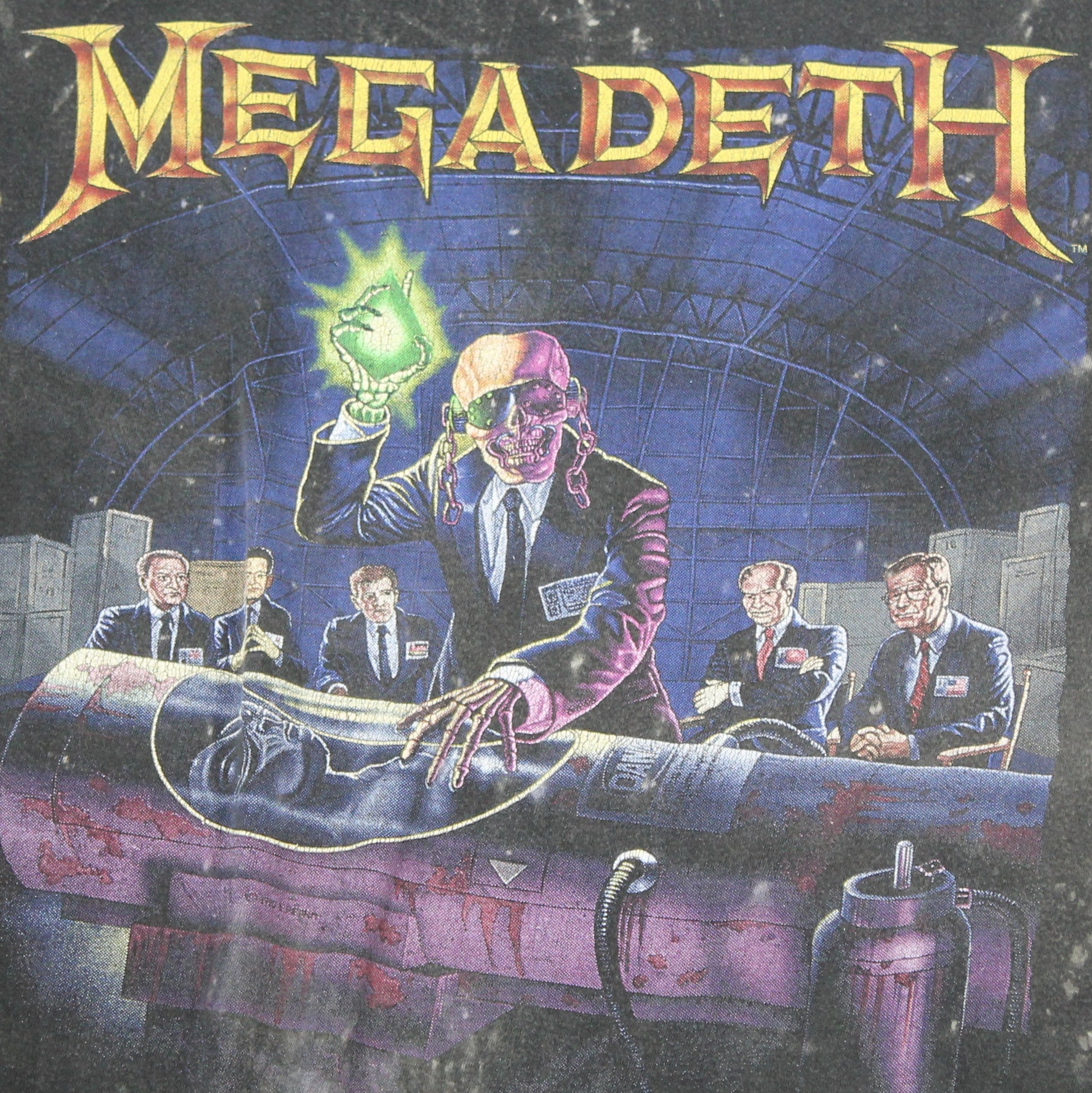 megadeth rust in peace tour 1990 shirt xl